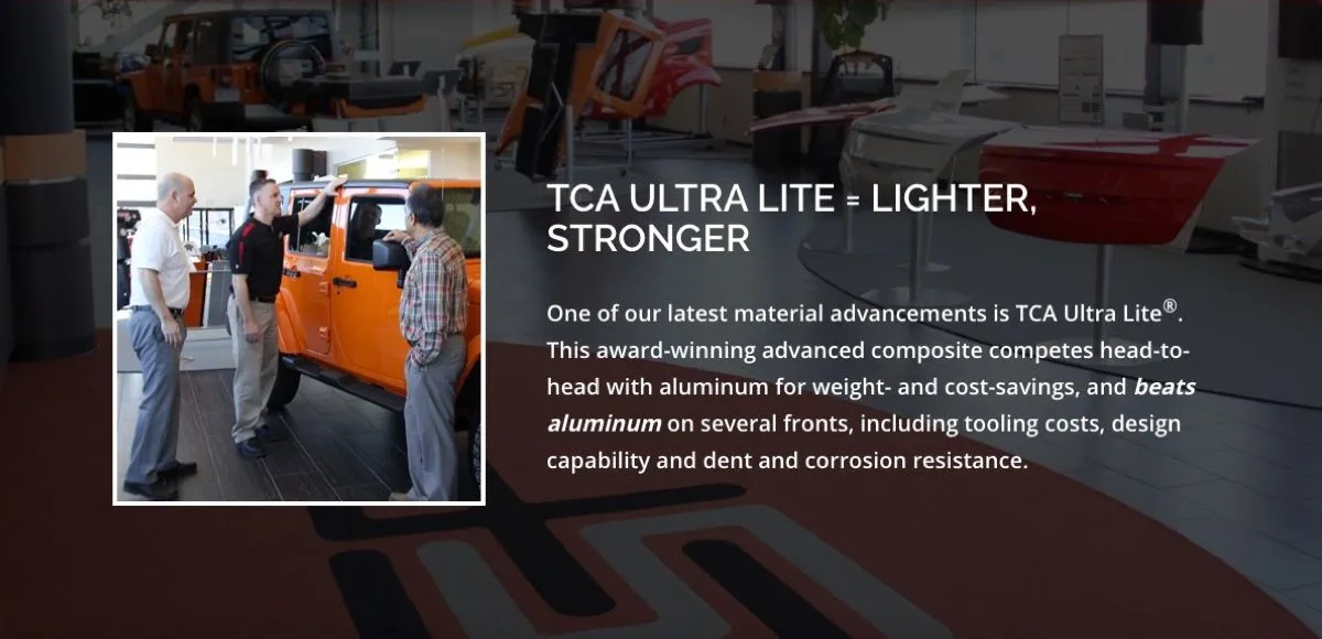 one of our latest material advancements is tca ultra lite